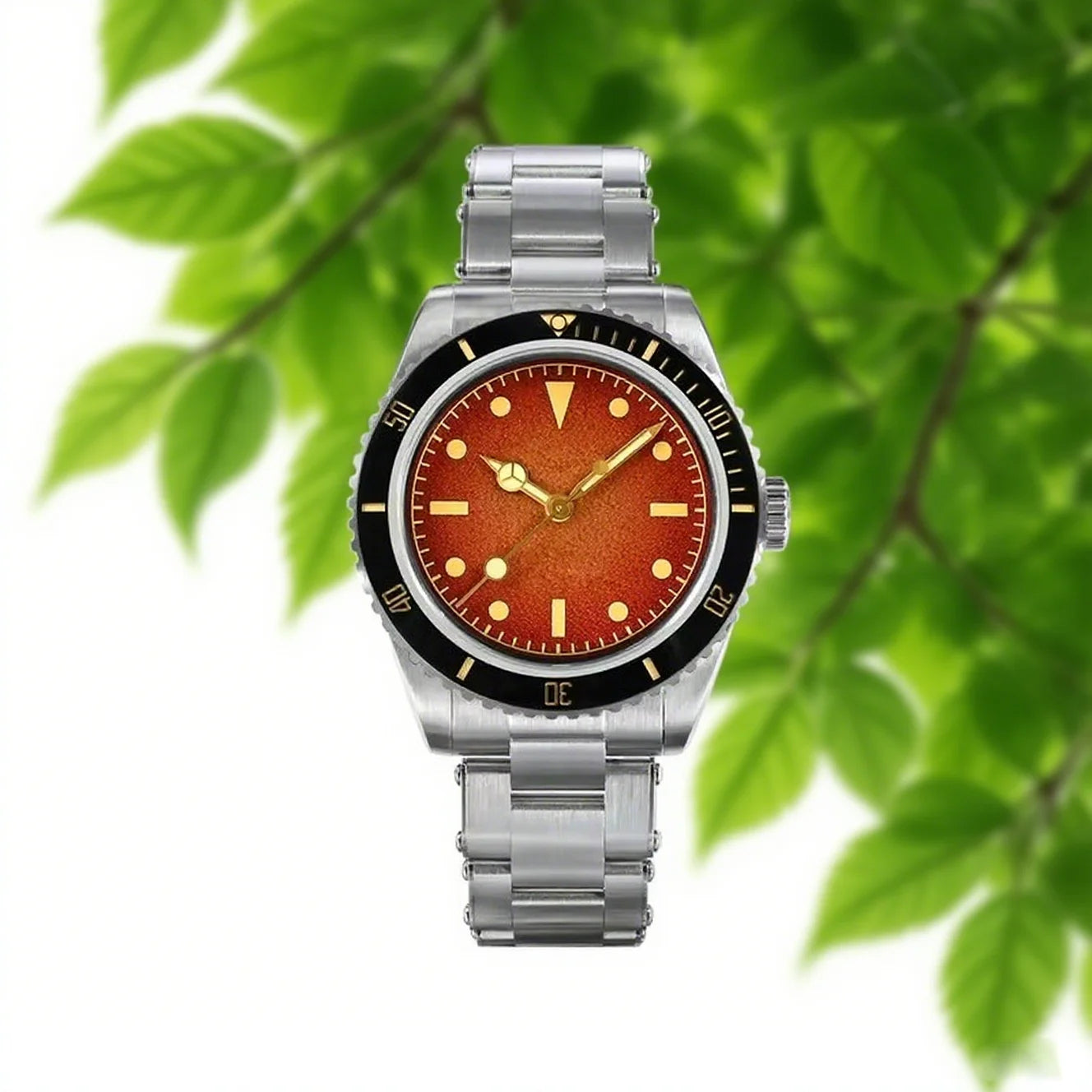 Sapphire Glass Mirror 316L Stainless Steel Waterproof 20ATM Diving Capacity Dial Display Pointer Automatic Mechanical Watches CHICBURN