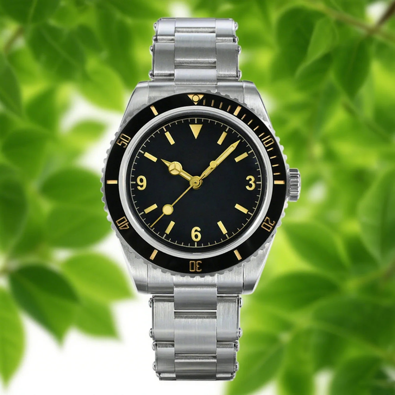 Sapphire Glass Mirror 316L Stainless Steel Waterproof 20ATM Diving Capacity Dial Display Pointer Automatic Mechanical Watches CHICBURN