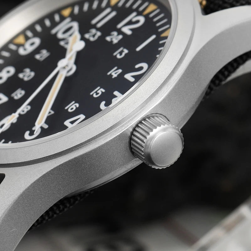 Militado ML05 38mm Military Field Watch VH31 Sweep Quartz Movement Domed Sapphire Crystal Waterproof 100M Super Luminous Watches CHICBURN