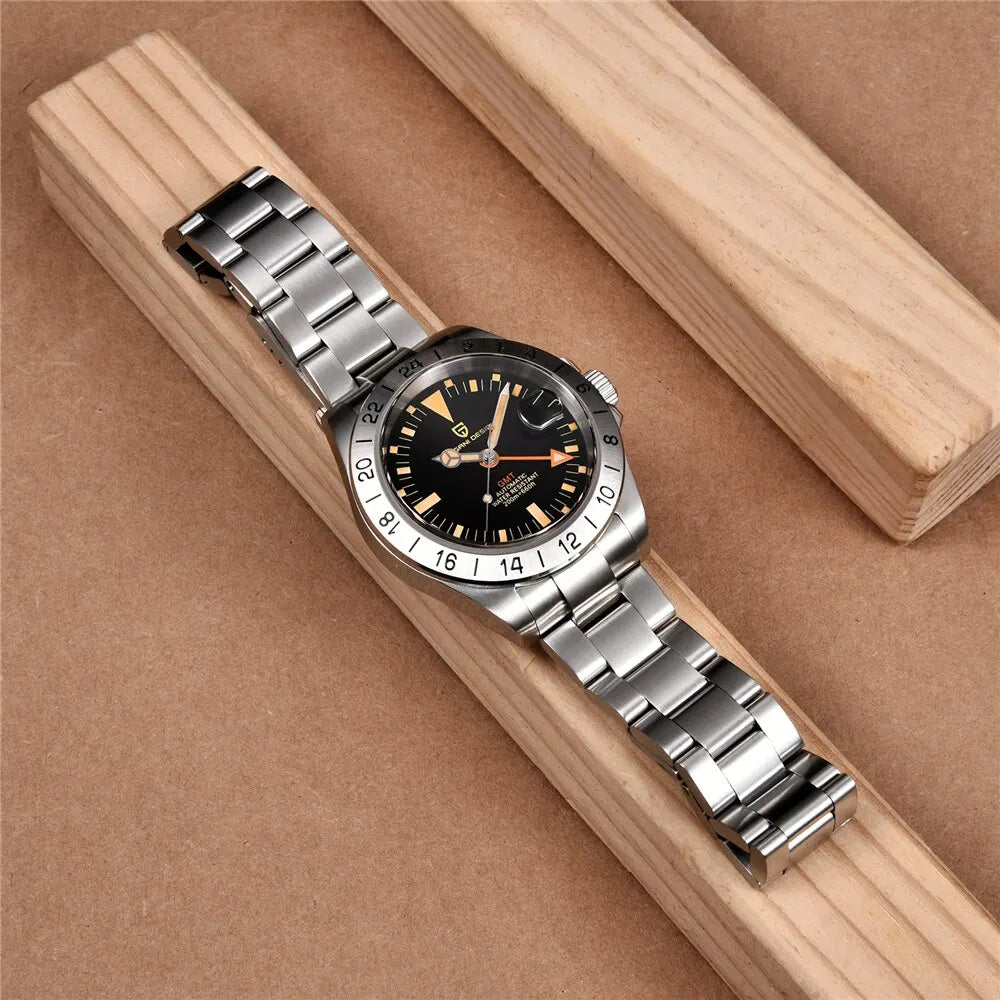 2024 New PAGANI DESIGN GMT Men Automatic Mechanical Watch Classic Retro Watch Stainless Steel 200m Waterproof Clock Reloj Hombre CHICBURN