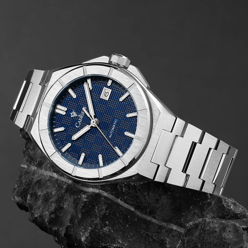 CADISEN New Mens Watches Business Automatic Watch Men Japan Mechanical 40MM AR Sapphire 100M Waterproof WristWatch CHICBURN