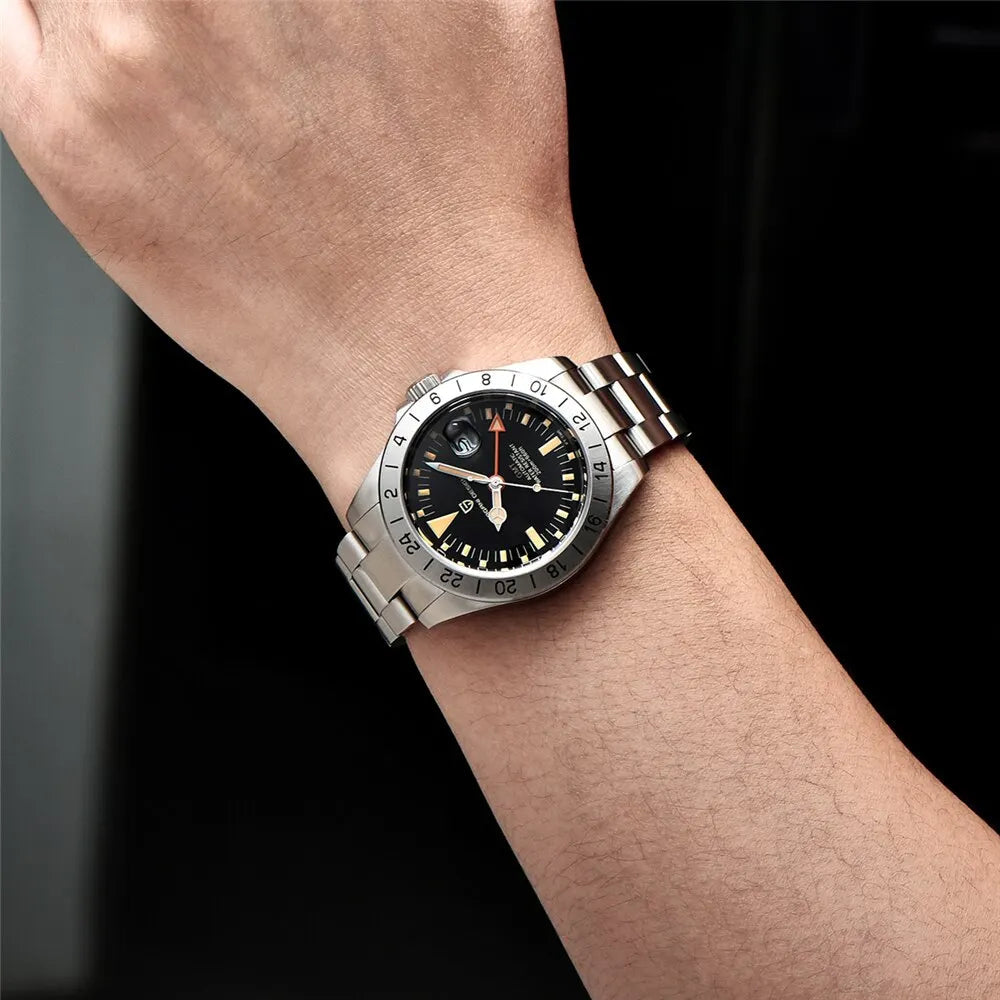 2024 New PAGANI DESIGN GMT Men Automatic Mechanical Watch Classic Retro Watch Stainless Steel 200m Waterproof Clock Reloj Hombre CHICBURN