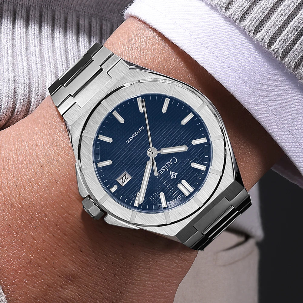 CADISEN New Mens Watches Business Automatic Watch Men Japan Mechanical 40MM AR Sapphire 100M Waterproof WristWatch CHICBURN