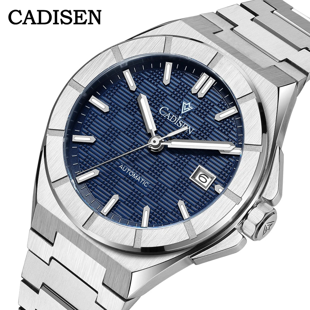 CADISEN New Mens Watches Business Automatic Watch Men Japan Mechanical 40MM AR Sapphire 100M Waterproof WristWatch CHICBURN